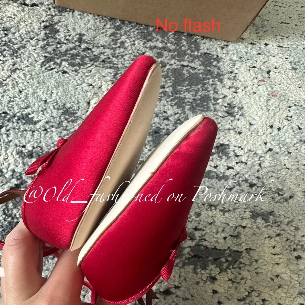 REFORMATION Wade Kitten Heel Pumps - Lipstick Satin - Picture 14 of 16
